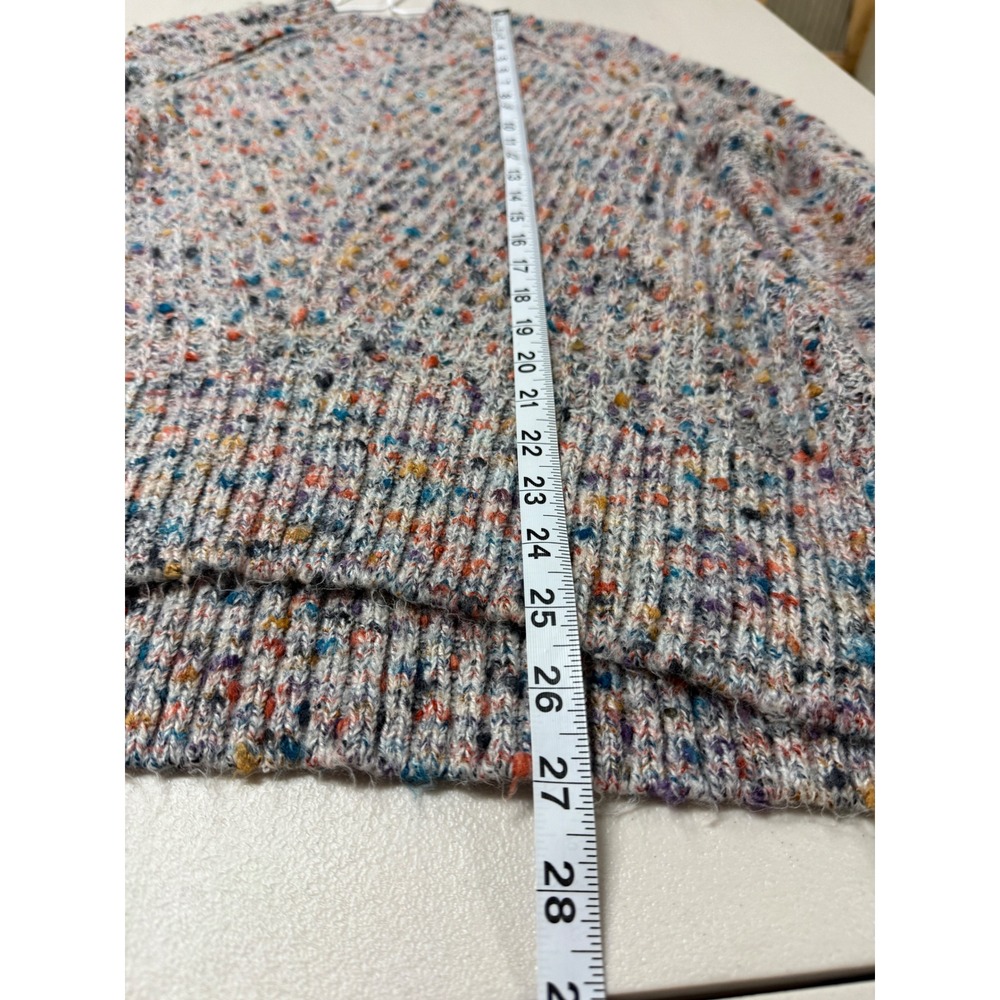 Womens M Flecked Confetti Knit Mock Neck Sweater Thick Speckled Textured - Picture 8 of 16